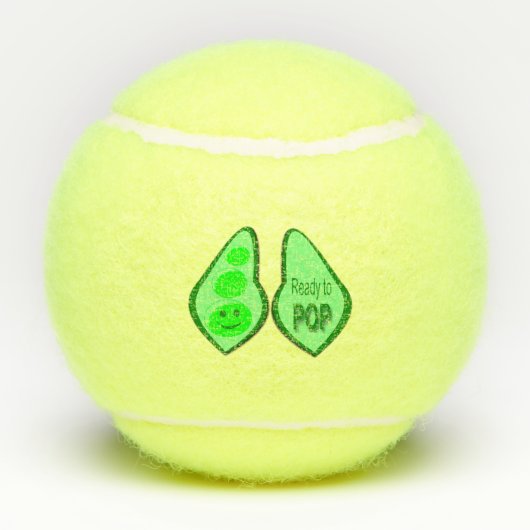 Klaar voor Pop Zwangere groene erwt Tennisballen (Achterkant)