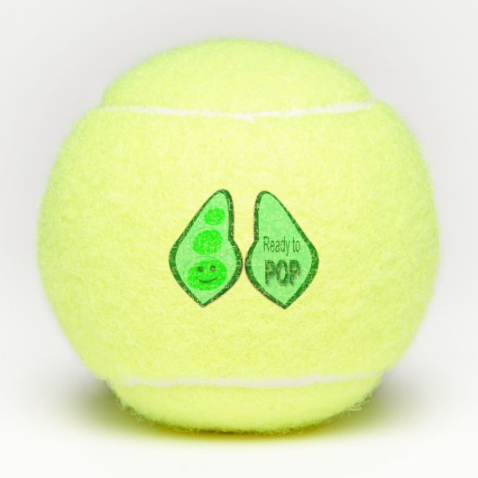 Klaar voor Pop Zwangere groene erwt Tennisballen (Voorkant)