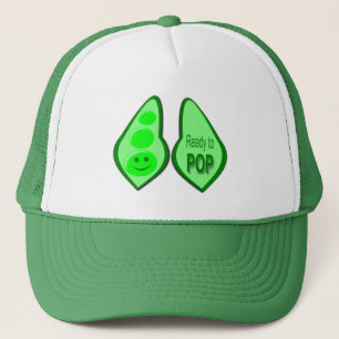 Klaar voor Pop Zwangere groene erwt Trucker Pet