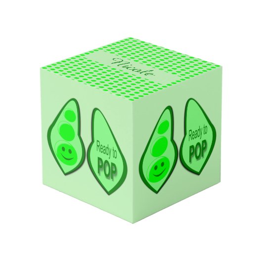 Klaar voor Pop Zwangere groene erwtenfoto Upload Kubus (Voorkant hoekig)