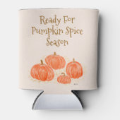 Klaar voor Pumpkin Spice Season Waterverf Pumpkin Blikjeskoeler (Voorkant)
