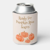 Klaar voor Pumpkin Spice Season Waterverf Pumpkin Blikjeskoeler (Blikje Achterkant)