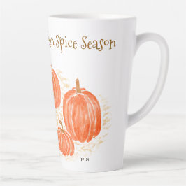 Klaar voor Pumpkin Spice Season Waterverf Pumpkin Latte Mok