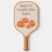 Klaar voor Pumpkin Spice Season Waterverf Pumpkin Pickleball Paddle (Achterkant)