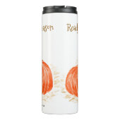 Klaar voor Pumpkin Spice Season Waterverf Pumpkin Thermosbeker (Achterkant)