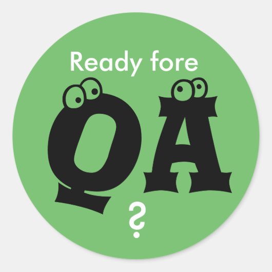 Klaar voor QA? Sticker (Voorkant)
