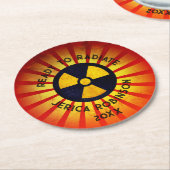 Klaar voor radiografie ronde kartonnen onderzetter (Gebogen)