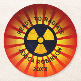 Klaar voor radiografie ronde kartonnen onderzetter