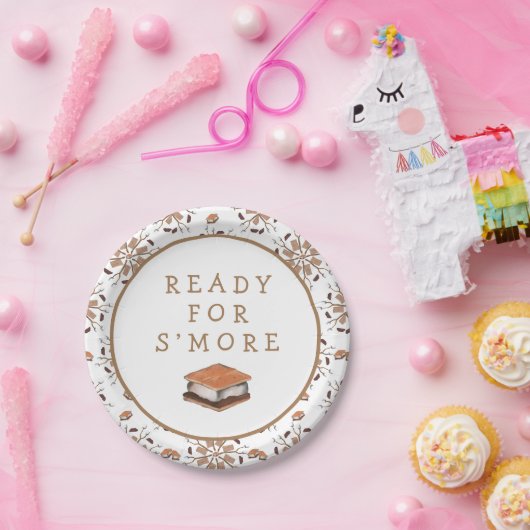 Klaar voor S’more Picnic Papieren Bordje (Feest)