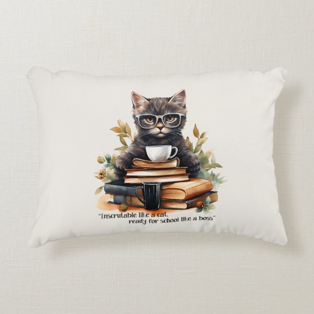 Klaar voor school als een baas accent kussen (Voorkant)