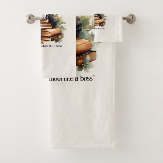 Klaar voor school als een baas bad handdoek (Insitu)