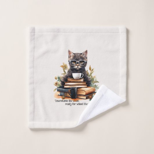 Klaar voor school als een baas bad handdoek (Wasdoekje)