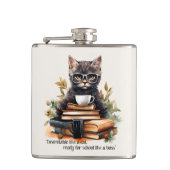 Klaar voor school als een baas heupfles (Voorkant)