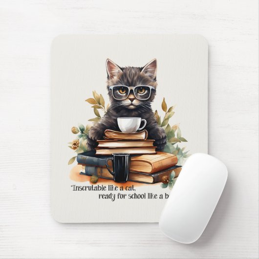 Klaar voor school als een baas muismat (Met muis)