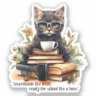 Klaar voor school als een baas sticker