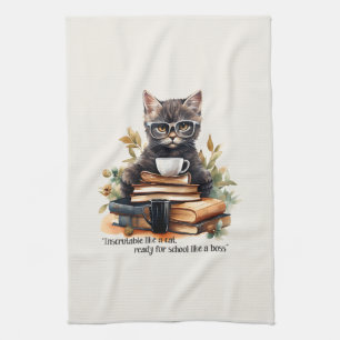 Klaar voor school als een baas theedoek