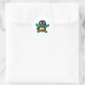 Klaar voor School Turtle Kinder Ronde Sticker (Tas)