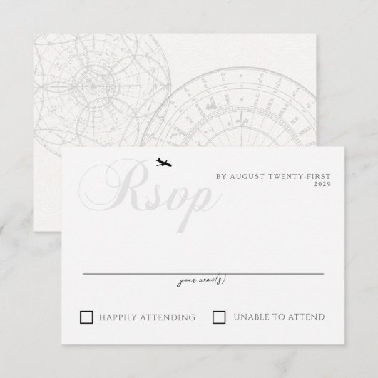 Klaar voor start RSVP kaartje (Voorkant / Achterkant)