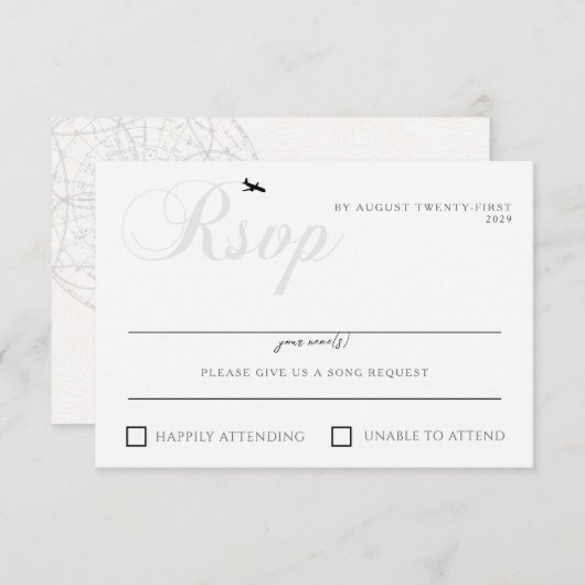 Klaar voor start RSVP kaartje (Voorkant / Achterkant)