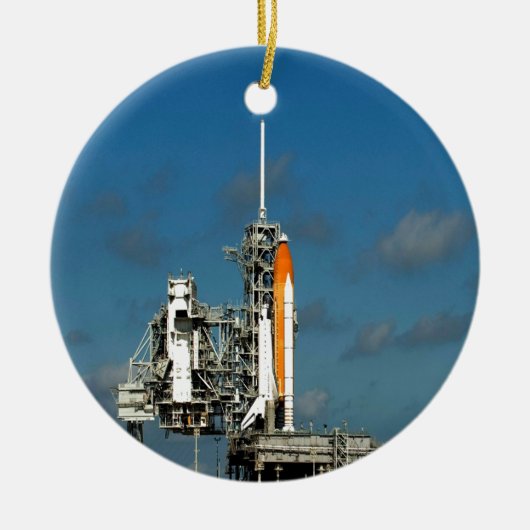 Klaar voor succes ruimtevaart keramisch ornament (Voorkant)