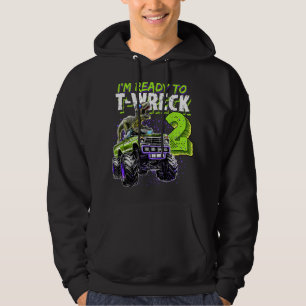Klaar voor T-Wreck 2 Dinosaur Monster Truck 2de Ve Hoodie