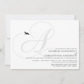 Klaar voor Take Off A Initiaal Wedding Kaart (Voorkant)