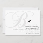 Klaar voor Take Off B Initiaal Bruiloft Kaart (Voorkant)