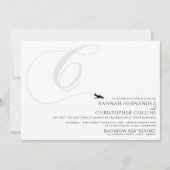 Klaar voor Take Off C Initiaal Wedding Kaart (Voorkant)