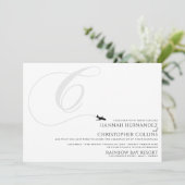 Klaar voor Take Off C Initiaal Wedding Kaart (Staand voorkant)