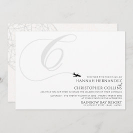 Klaar voor Take Off C Initiaal Wedding Kaart