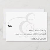 Klaar voor Take Off E Initiaal Bruiloft Kaart (Voorkant)