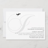 Klaar voor Take Off I Initiaal huwelijksuitnodigin Kaart (Voorkant)