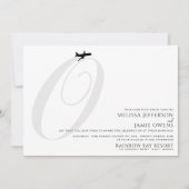 Klaar voor Take Off O Initiaal bruiloft uitnodigin Kaart (Voorkant)