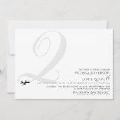 Klaar voor Take Off Q Initiaal bruiloft uitnodigin Kaart (Voorkant)