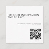 Klaar voor Take Off QR Code Bruiloft Informatiekaartje (Voorkant)