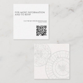 Klaar voor Take Off QR Code Bruiloft Informatiekaartje