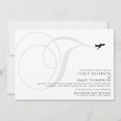 Klaar voor Take Off T Initiaal bruiloft uitnodigin Kaart (Voorkant)