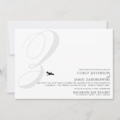 Klaar voor Take Off Z Initiaal bruiloft uitnodigin Kaart (Voorkant)