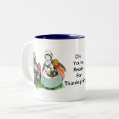  klaar voor Thanksgiving Tweekleurige Koffiemok (Voorkant links)