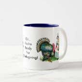  klaar voor Thanksgiving Tweekleurige Koffiemok (Voorkant rechts)