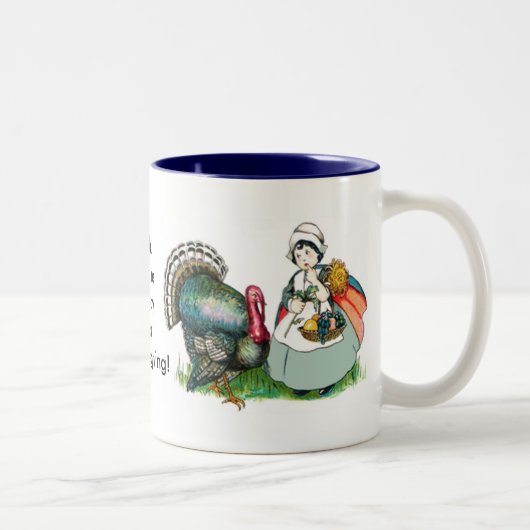  klaar voor Thanksgiving Tweekleurige Koffiemok (Rechts)