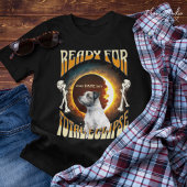 Klaar voor Total Eclipse 2024 Schattige Dog T-shirt