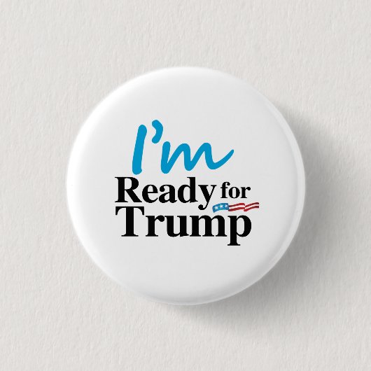 Klaar voor Trump 2016 Ronde Button 3,2 Cm (Voorkant)