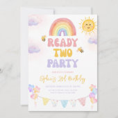 Klaar voor twee feestjes uitnodiging (Voorkant)