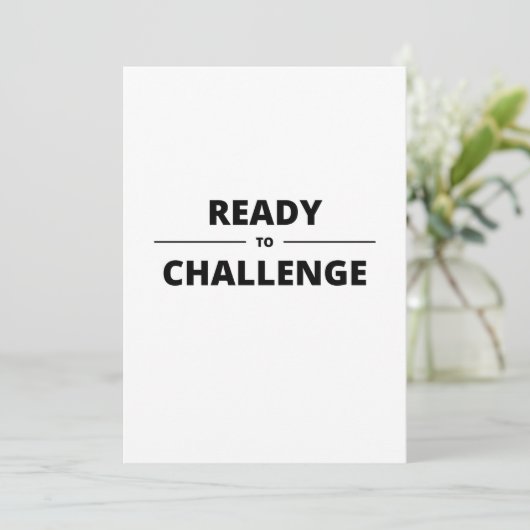 KLAAR VOOR UITDAGING KAART (Staand voorkant)