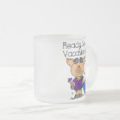 Klaar voor vakantie matglas koffiemok (Voorkant rechts)