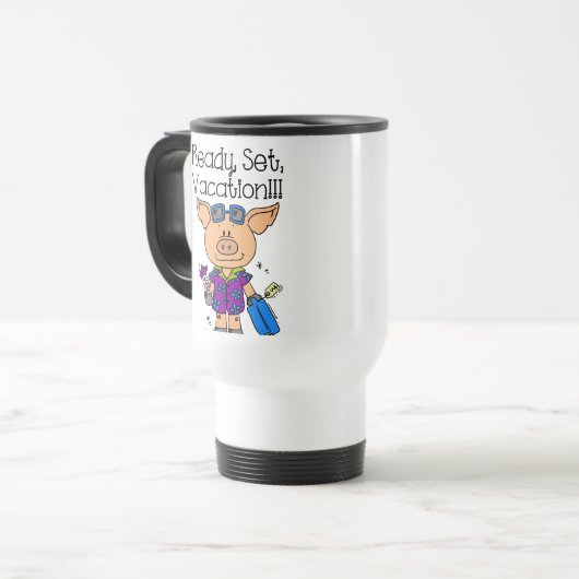 Klaar voor vakantie reisbeker (Voorkant links)