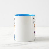 Klaar voor vakantie tweekleurige koffiemok (Center)