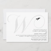 Klaar voor vertrek W initiële trouw uitnodiging (Voorkant)