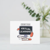 Klaar voor virtueel leren briefkaart (Staand voorkant)